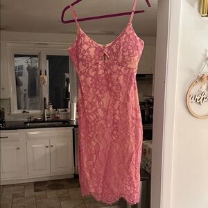 Guess Pink Lace Chemise